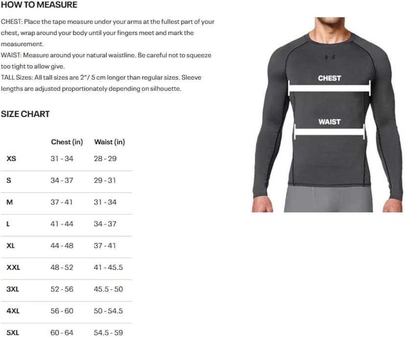 Size guide measurement reference